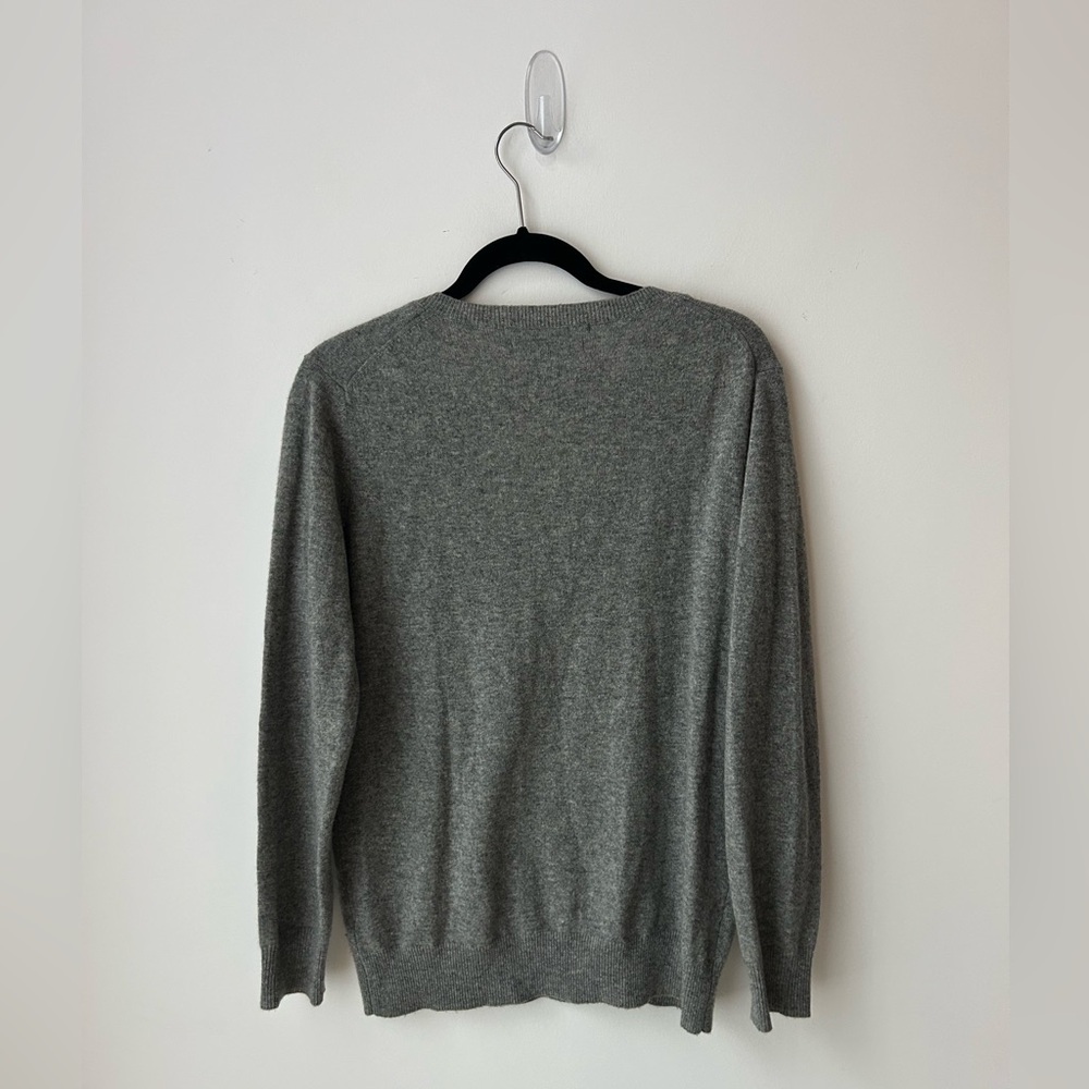 Zara v neck cashmere sweater grey - Picture 6 of 9